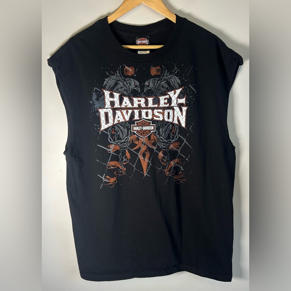 Harley Davidson Mens Black Sleeveless Shirt Size 2XL Kitchener, Ontario 2011 EUC
